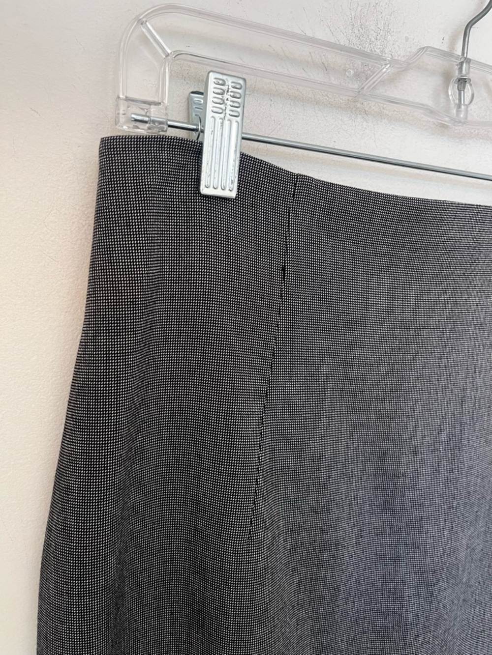 H&M Tailored Pencil Skirt Grey Mini Check Screen Worn The Boys Office Classic 8 - Picture 3 of 9